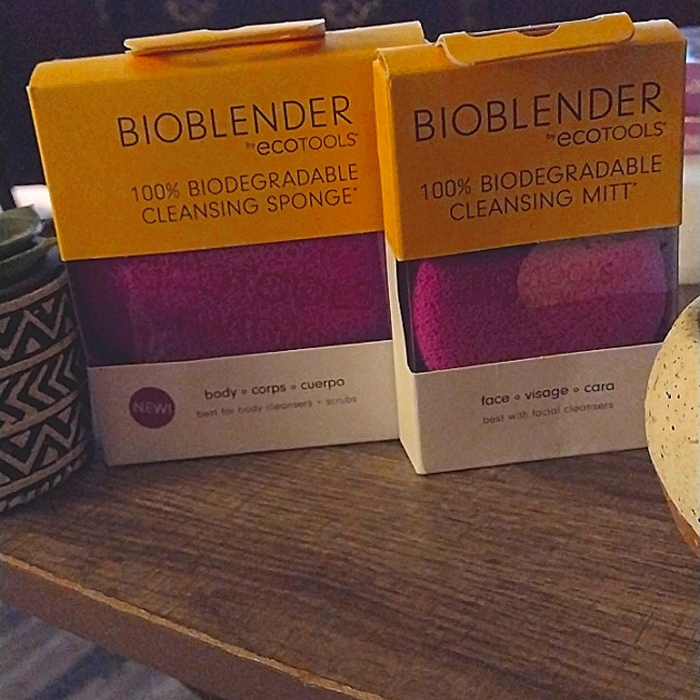 Eco Tools Bundle set Cleansing Sponge & Cleansing mitt